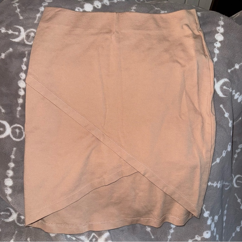 Forever 21 Tan Asymmetrical Mini Skirt